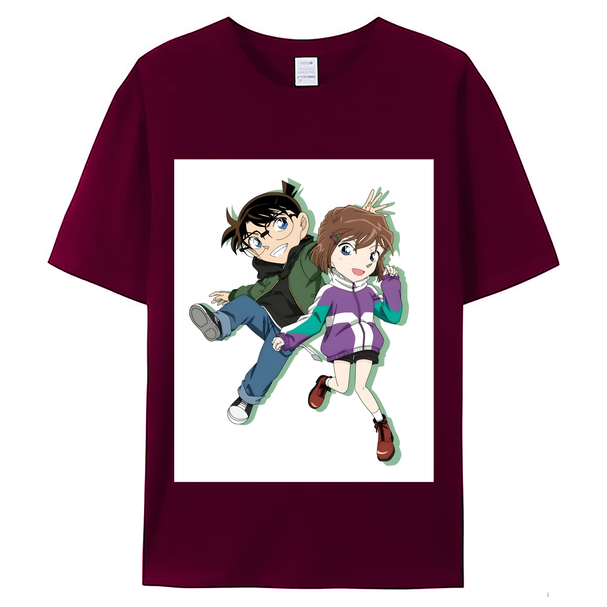 （画像用） 名探偵コナン 灰原 哀 はいばら あい Detective Conan Anita Hailey、Vi Graythorn Haibara Ai レディースカジュアルプリントTシャツ（綿100％）